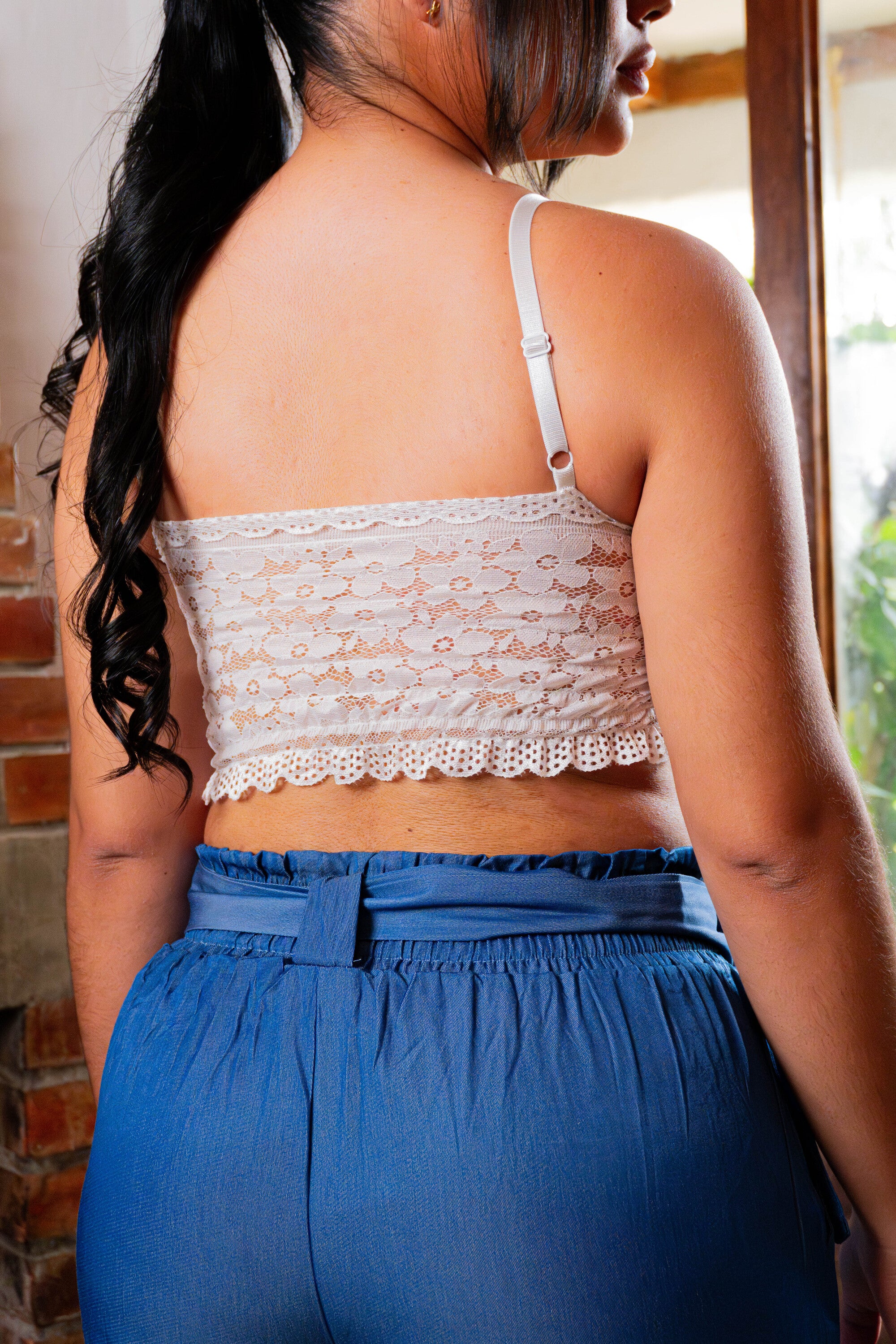 Blusa tipo corset