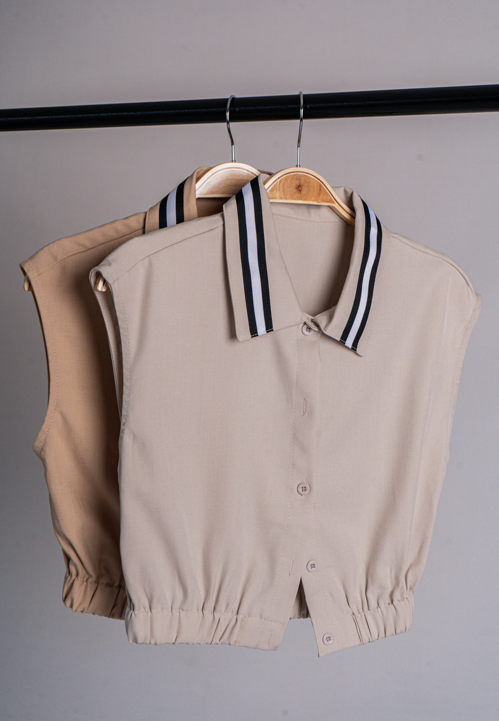 Blusa cuello combinado
